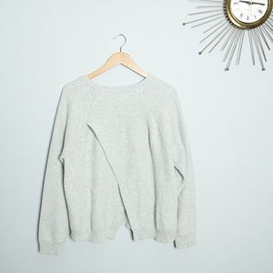 Madewell XL sweater open back gray